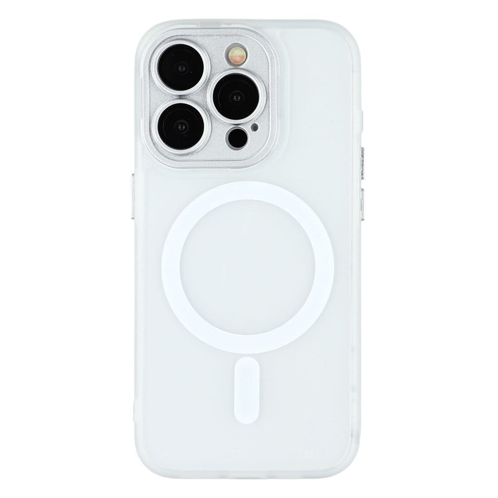 For iPhone 15 Pro Case Compatible with MagSafe PC + TPU Matte Phone Cover with Glass Lens Film