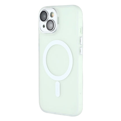 For iPhone 15 Case Compatible with MagSafe PC + TPU Matte Phone Cover with Glass Lens Film