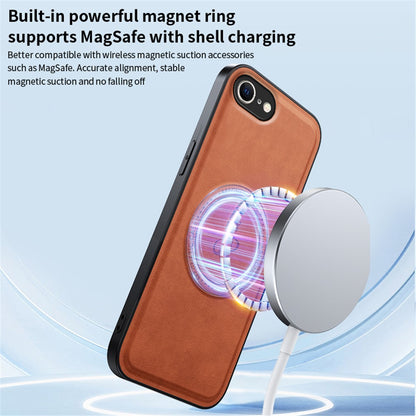 For iPhone 17e / 16e Magnetic Case PU + TPU + PC Phone Back Cover Drop Resistant