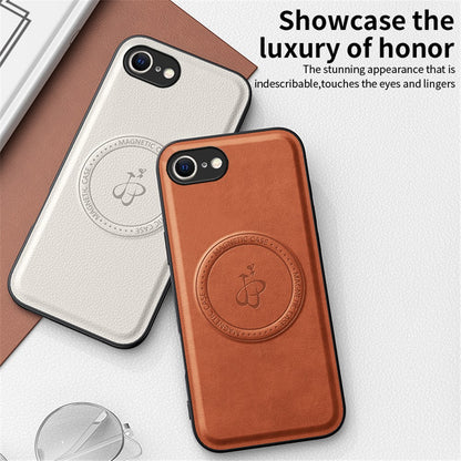 For iPhone 17e / 16e Magnetic Case PU + TPU + PC Phone Back Cover Drop Resistant