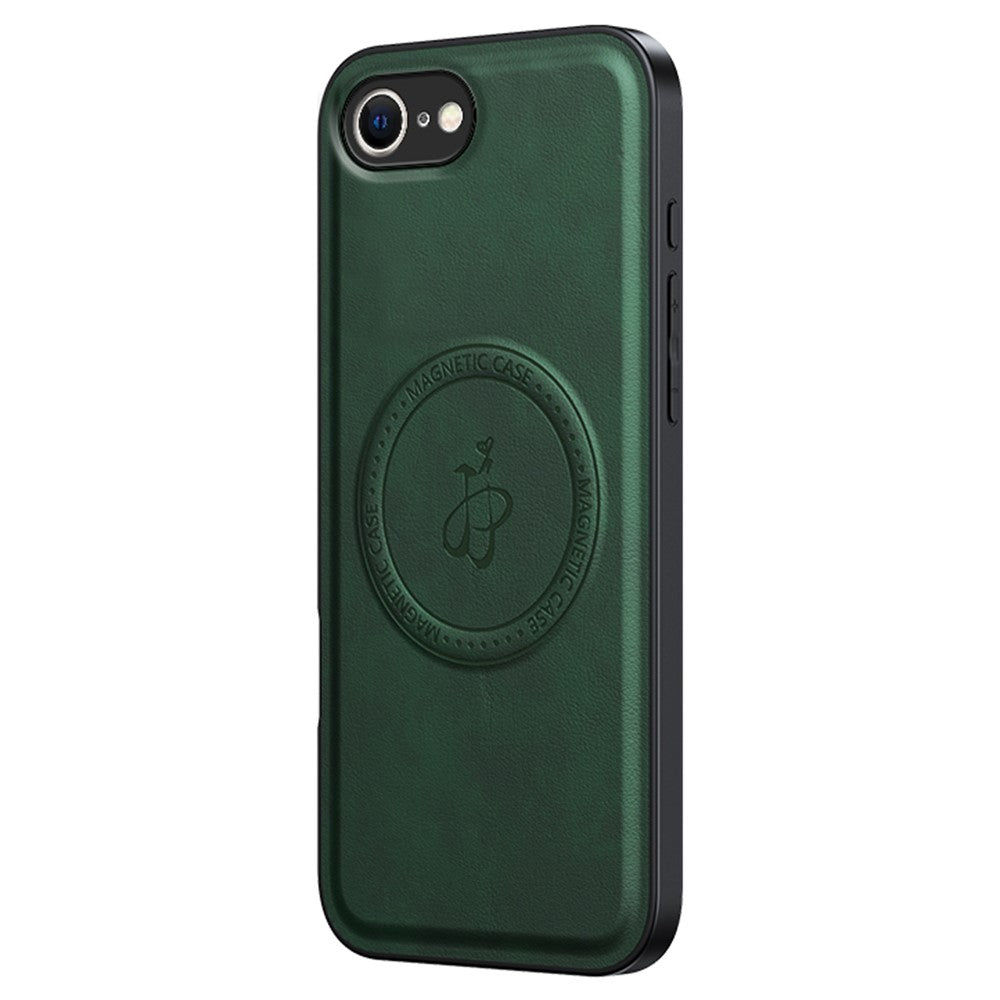 For iPhone 17e / 16e Magnetic Case PU + TPU + PC Phone Back Cover Drop Resistant