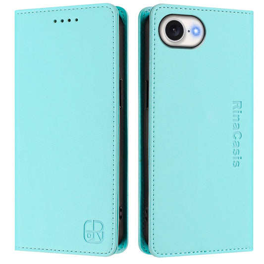 For iPhone 17e / 16e Leather Case RINACASIS RC01 Phone Cover with RFID Blocking Wallet Stand