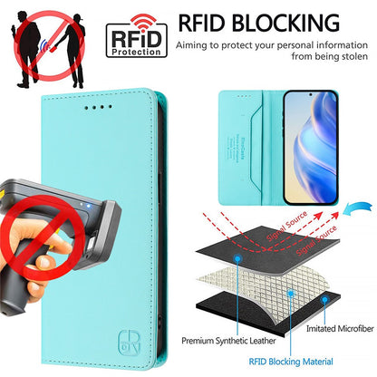 For iPhone 17e / 16e Leather Case RINACASIS RC01 Phone Cover with RFID Blocking Wallet Stand