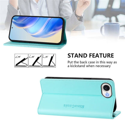 For iPhone 17e / 16e Leather Case RINACASIS RC01 Phone Cover with RFID Blocking Wallet Stand