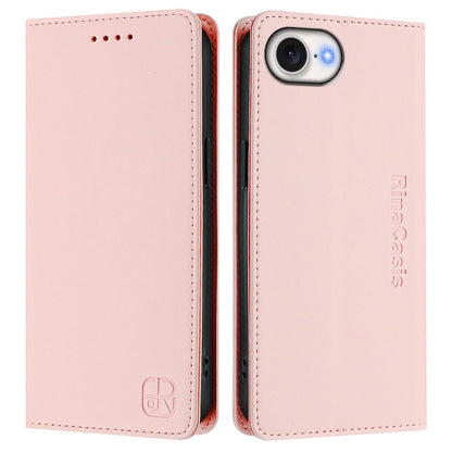 For iPhone 17e / 16e Leather Case RINACASIS RC01 Phone Cover with RFID Blocking Wallet Stand