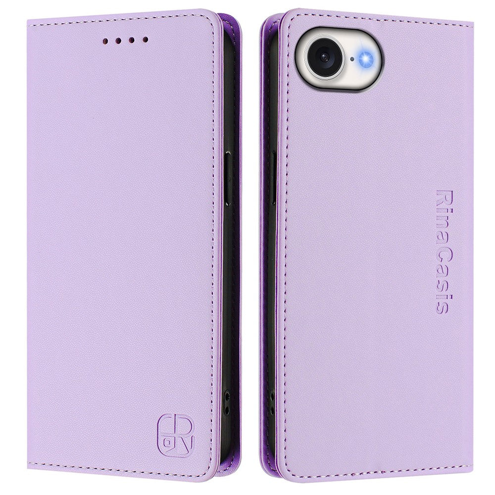 For iPhone 17e / 16e Leather Case RINACASIS RC01 Phone Cover with RFID Blocking Wallet Stand