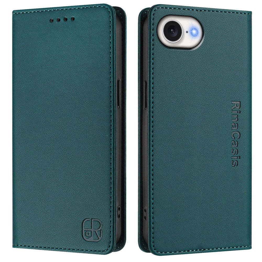For iPhone 17e / 16e Leather Case RINACASIS RC01 Phone Cover with RFID Blocking Wallet Stand
