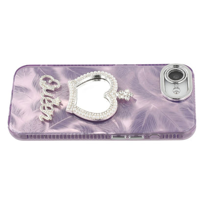 For iPhone 17e / 16e Case with Mirror IMD PC + TPU Phone Cover with Glass Lens Film