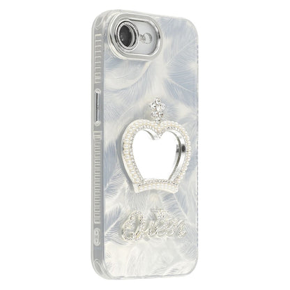 For iPhone 17e / 16e Case with Mirror IMD PC + TPU Phone Cover with Glass Lens Film