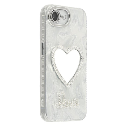 For iPhone 17e / 16e Case with Mirror IMD PC + TPU Phone Cover with Glass Lens Film