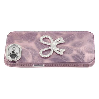 For iPhone 17e / 16e Case Big Bow Decor IMD PC + TPU Phone Cover with Glass Lens Film