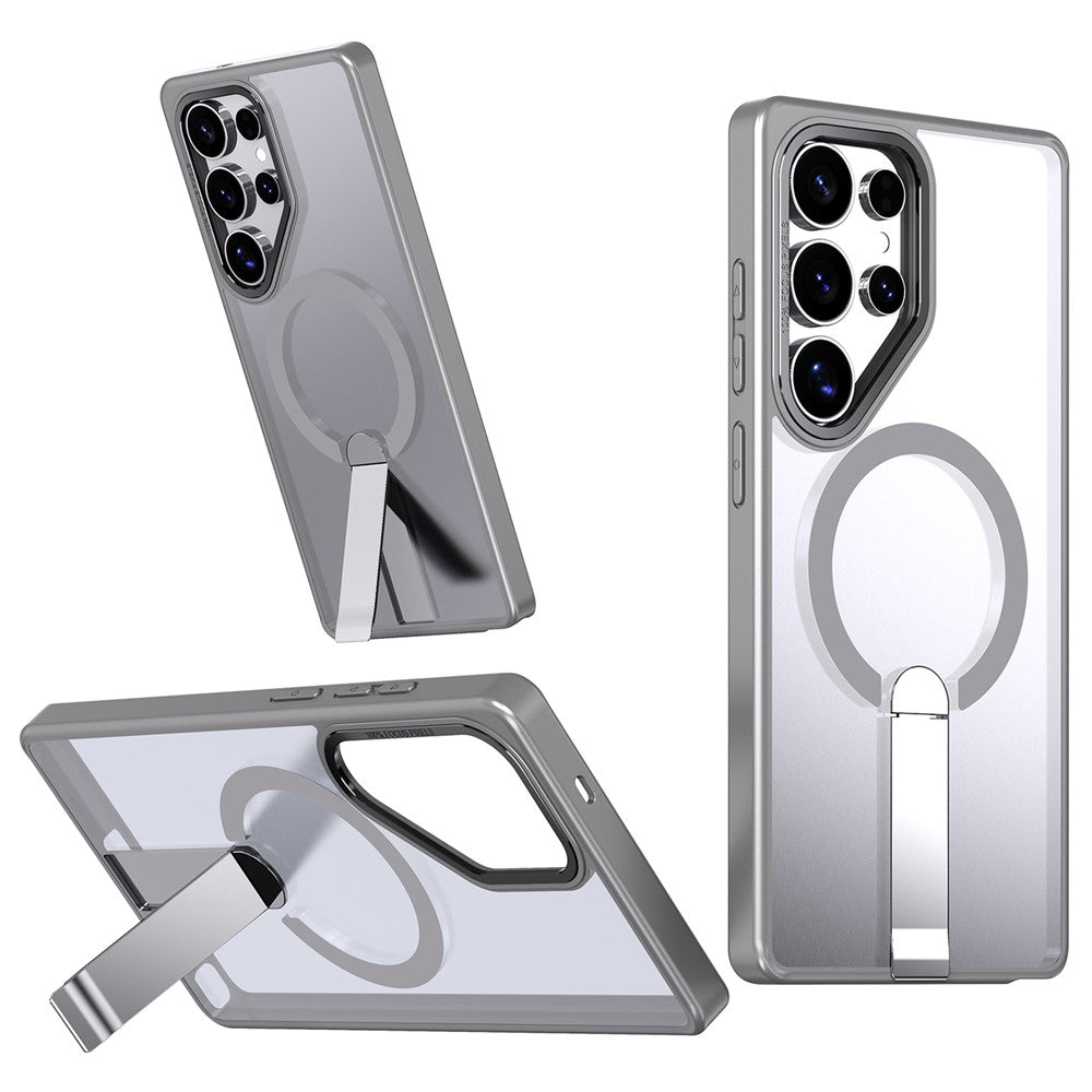 For Samsung Galaxy S25 Ultra Magnetic Case Kickstand TPU + Acrylic Phone Cover