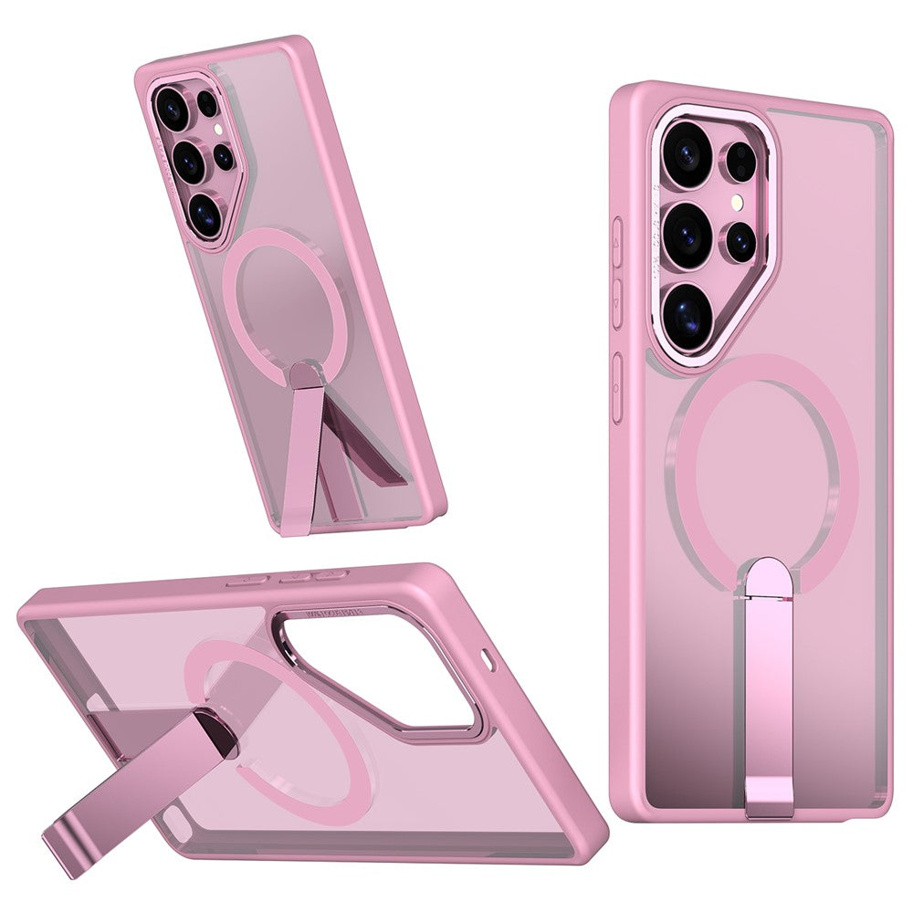 For Samsung Galaxy S25 Ultra Magnetic Case Kickstand TPU + Acrylic Phone Cover