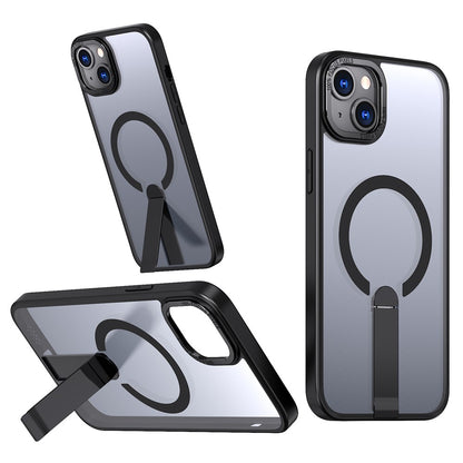 For iPhone 14 Plus Case Compatible with MagSafe Kickstand TPU + Acrylic Phone Cover