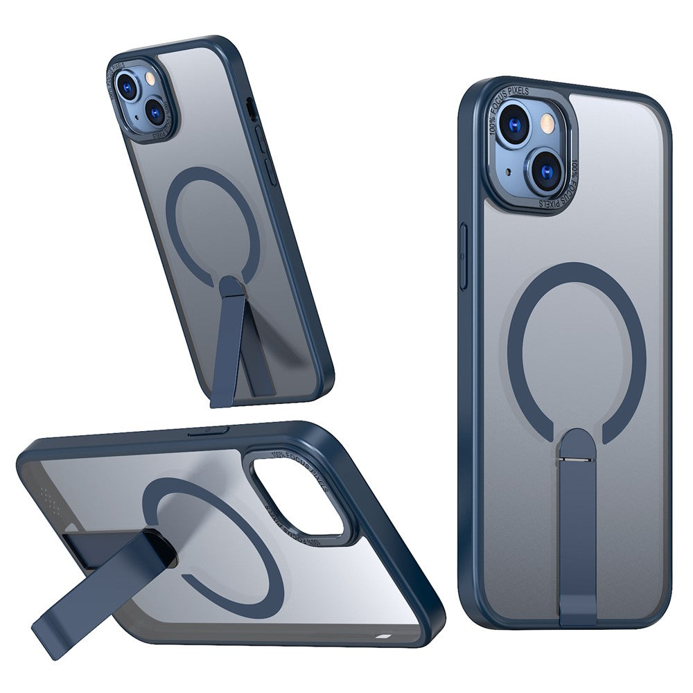 For iPhone 14 Plus Case Compatible with MagSafe Kickstand TPU + Acrylic Phone Cover