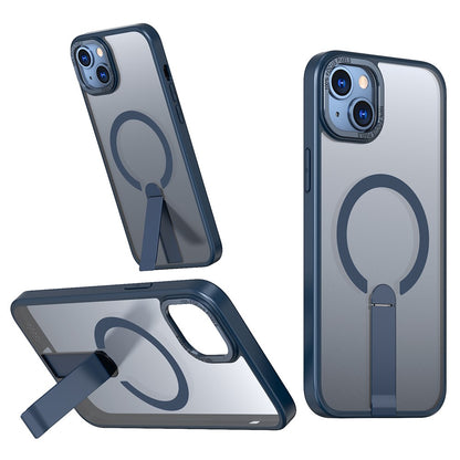 For iPhone 14 Plus Case Compatible with MagSafe Kickstand TPU + Acrylic Phone Cover