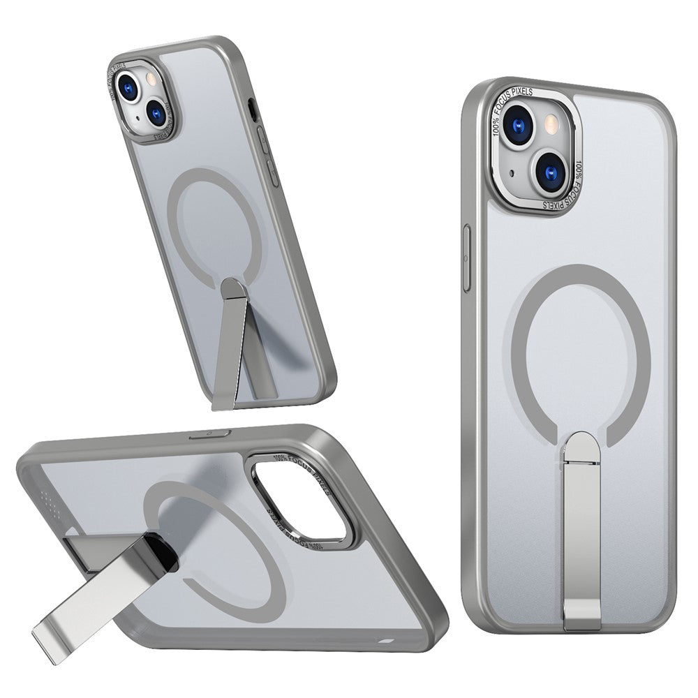 For iPhone 14 Plus Case Compatible with MagSafe Kickstand TPU + Acrylic Phone Cover
