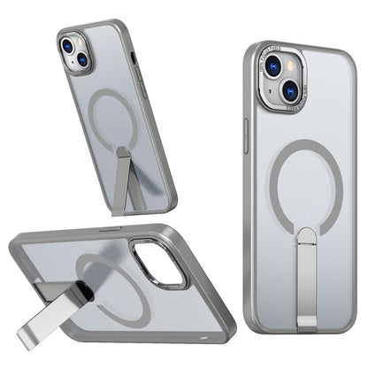 For iPhone 14 Plus Case Compatible with MagSafe Kickstand TPU + Acrylic Phone Cover