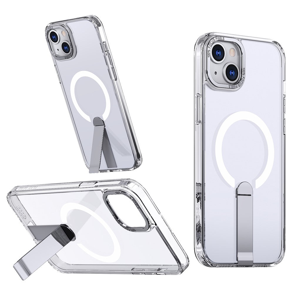 For iPhone 14 Plus Case Compatible with MagSafe Kickstand TPU + Acrylic Phone Cover