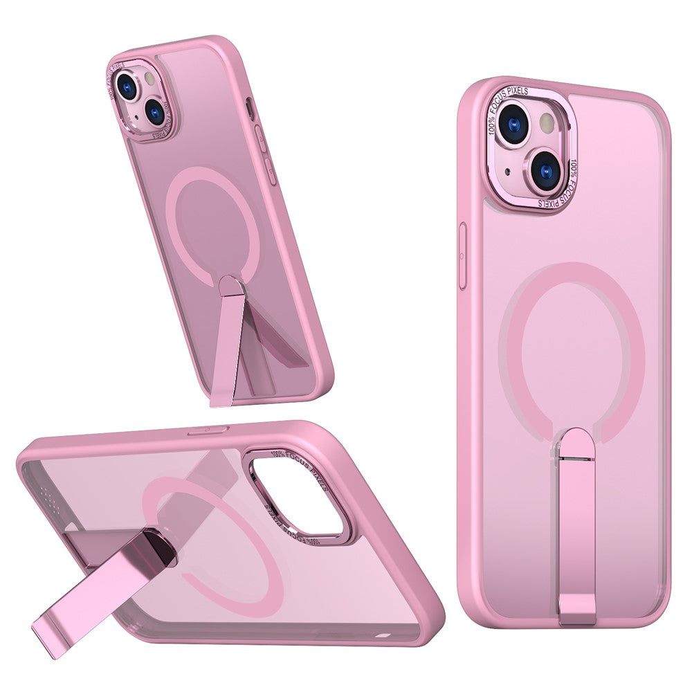 For iPhone 14 Plus Case Compatible with MagSafe Kickstand TPU + Acrylic Phone Cover