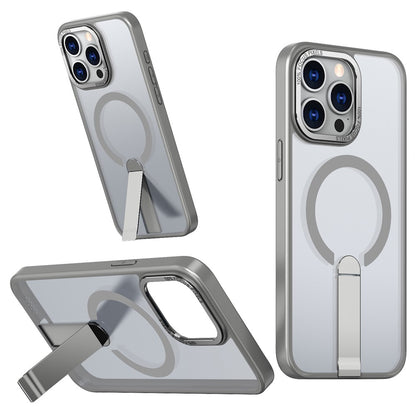 For iPhone 15 Pro Max Case Compatible with MagSafe Kickstand TPU + Acrylic Phone Cover