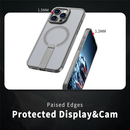 For iPhone 15 Pro Max Case Compatible with MagSafe Kickstand TPU + Acrylic Phone Cover