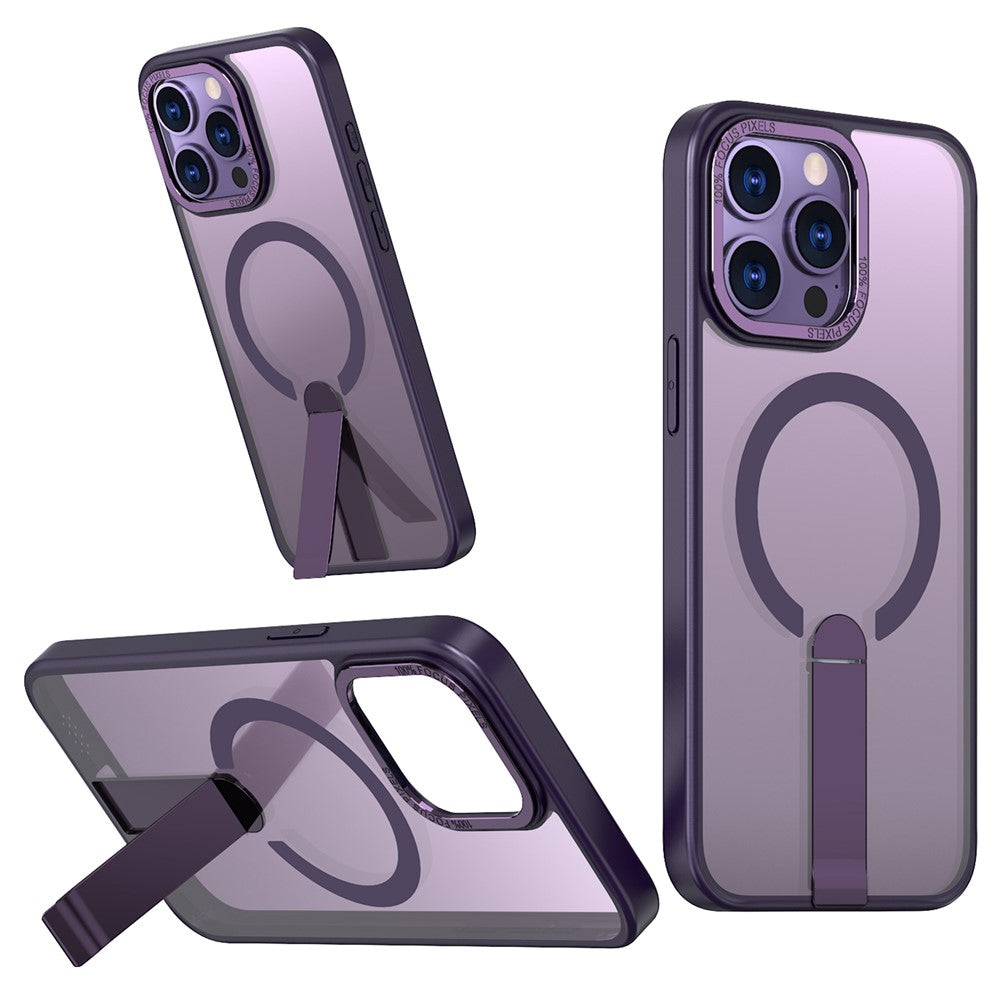 For iPhone 15 Pro Max Case Compatible with MagSafe Kickstand TPU + Acrylic Phone Cover