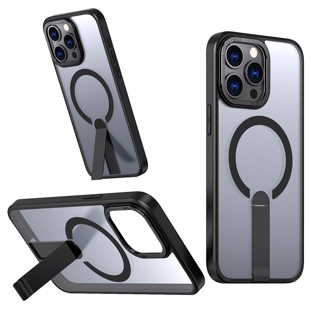 For iPhone 15 Pro Max Case Compatible with MagSafe Kickstand TPU + Acrylic Phone Cover