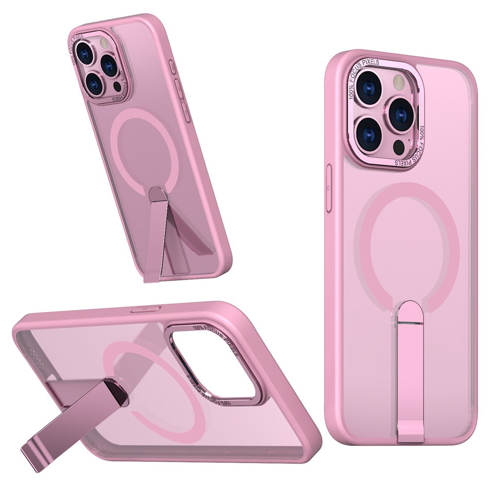 For iPhone 15 Pro Max Case Compatible with MagSafe Kickstand TPU + Acrylic Phone Cover