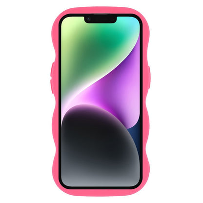 For iPhone 14 Case Compatible with MagSafe TPU + PC Phone Back Cover Skin Touch Wave Shape