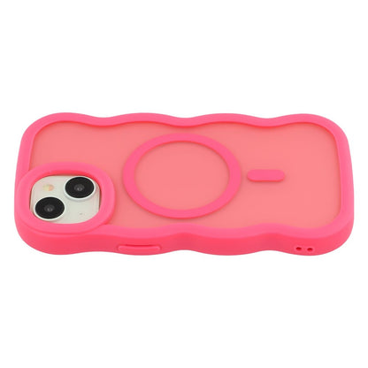 For iPhone 14 Case Compatible with MagSafe TPU + PC Phone Back Cover Skin Touch Wave Shape