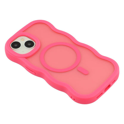 For iPhone 14 Case Compatible with MagSafe TPU + PC Phone Back Cover Skin Touch Wave Shape