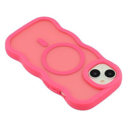 For iPhone 14 Case Compatible with MagSafe TPU + PC Phone Back Cover Skin Touch Wave Shape