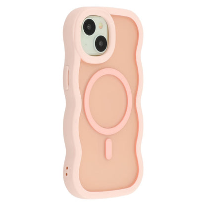 For iPhone 14 Case Compatible with MagSafe TPU + PC Phone Back Cover Skin Touch Wave Shape