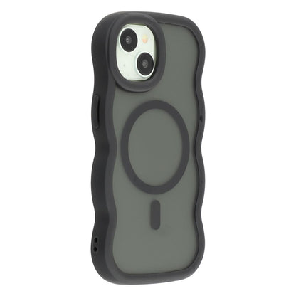 For iPhone 14 Case Compatible with MagSafe TPU + PC Phone Back Cover Skin Touch Wave Shape