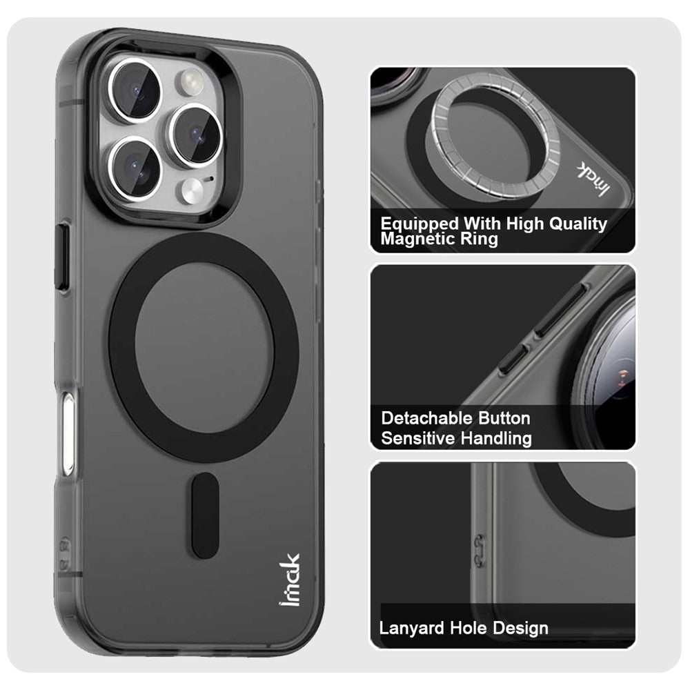 IMAK For iPhone 16 Pro Max Case Compatible with MagSafe Candy Color Anti Drop TPU + PET Back Cover