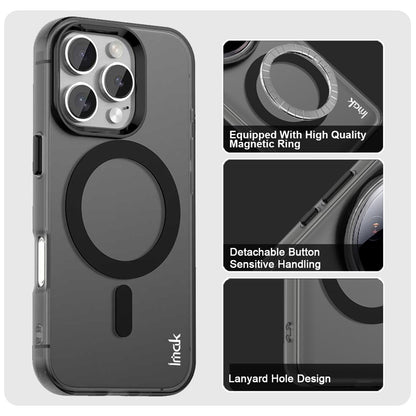 IMAK For iPhone 16 Pro Max Case Compatible with MagSafe Candy Color Anti Drop TPU + PET Back Cover