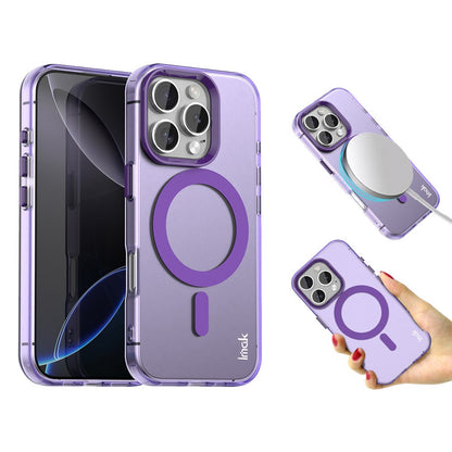IMAK For iPhone 16 Pro Max Case Compatible with MagSafe Candy Color Anti Drop TPU + PET Back Cover