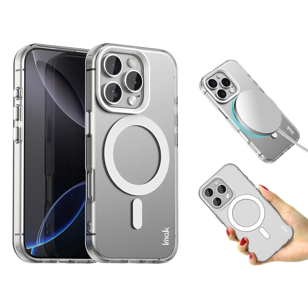 IMAK For iPhone 16 Pro Max Case Compatible with MagSafe Candy Color Anti Drop TPU + PET Back Cover