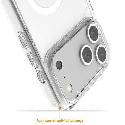 For iPhone 17 Pro Crystal Clear Case Compatible with MagSafe TPU + PC Phone Cover
