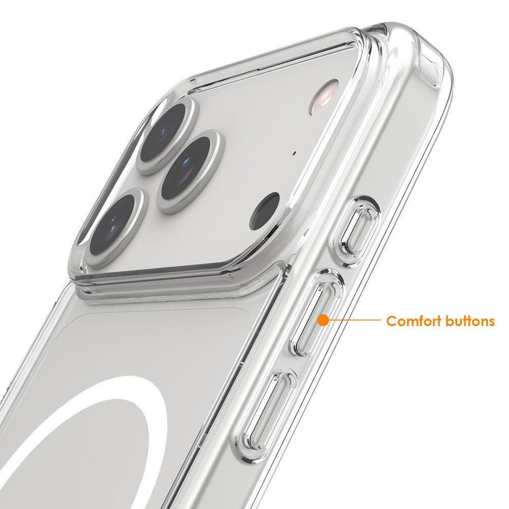 For iPhone 17 Pro Crystal Clear Case Compatible with MagSafe TPU + PC Phone Cover