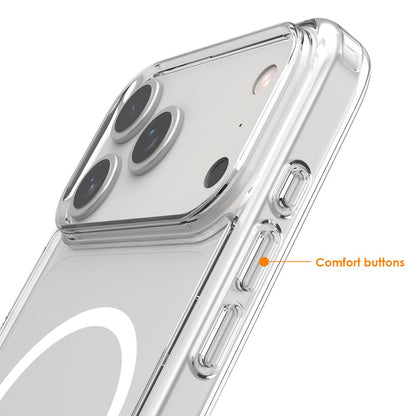 For iPhone 17 Pro Crystal Clear Case Compatible with MagSafe TPU + PC Phone Cover