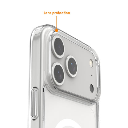 For iPhone 17 Pro Crystal Clear Case Compatible with MagSafe TPU + PC Phone Cover