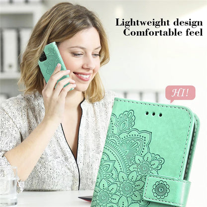 For iPhone 17 Pro Case Floral Pattern PU Leather Wallet Stand Phone Cover