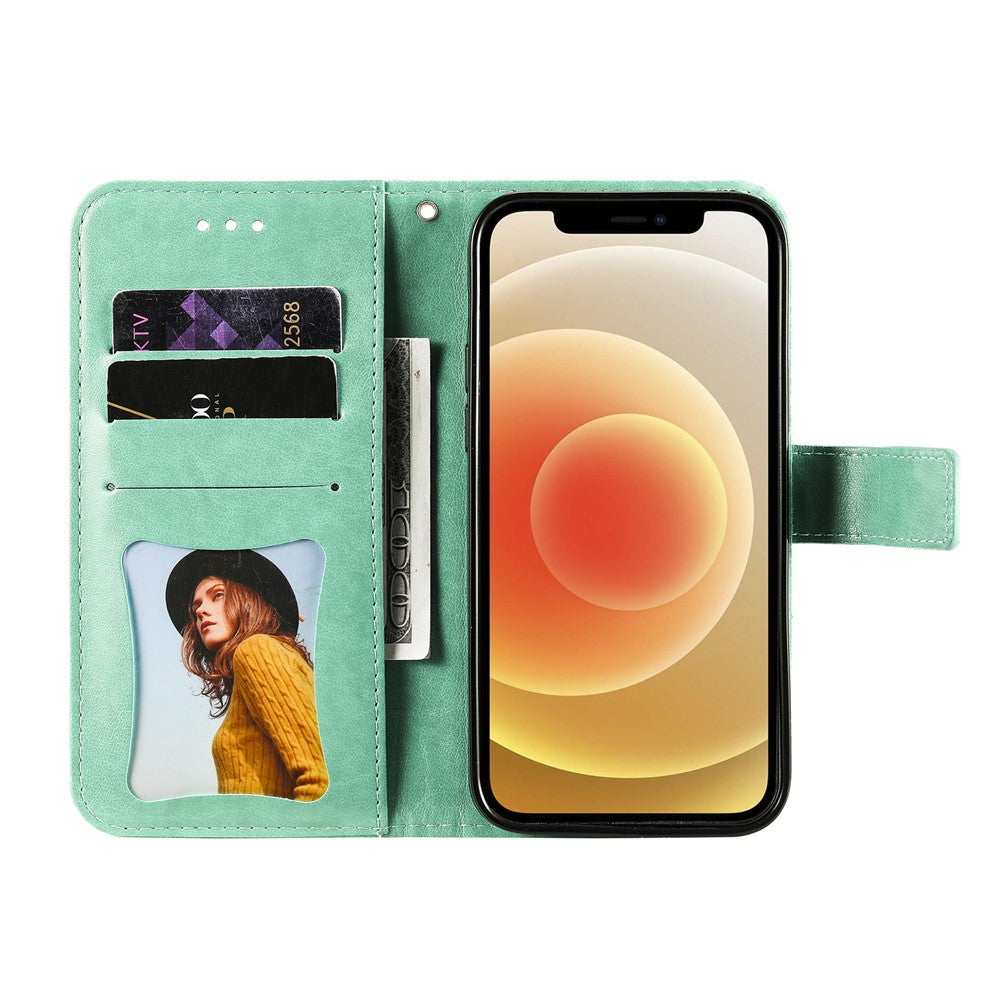 For iPhone 17 Pro Case Floral Pattern PU Leather Wallet Stand Phone Cover