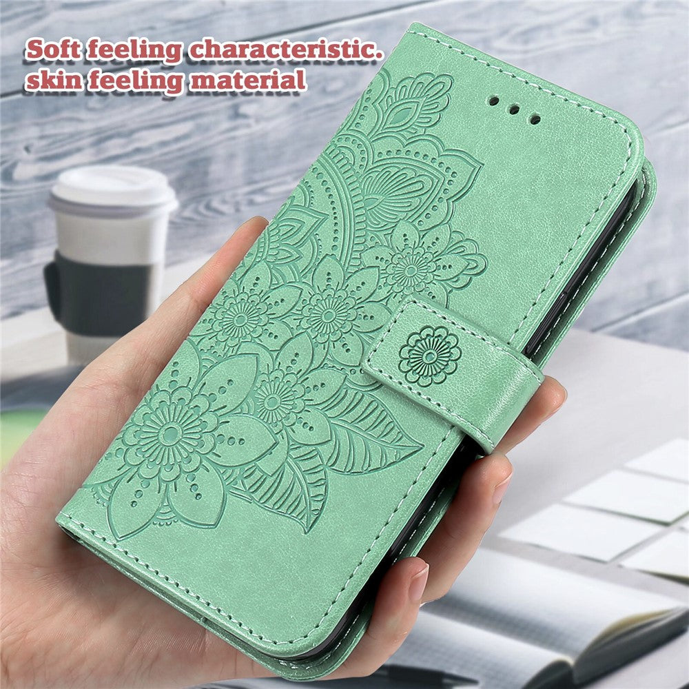 For iPhone 17 Pro Case Floral Pattern PU Leather Wallet Stand Phone Cover