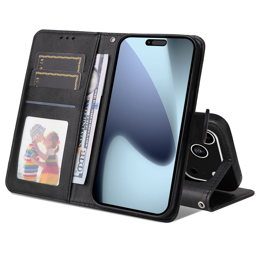 For iPhone 17 Pro Case Wallet PU Leather Folio Flip Phone Cover