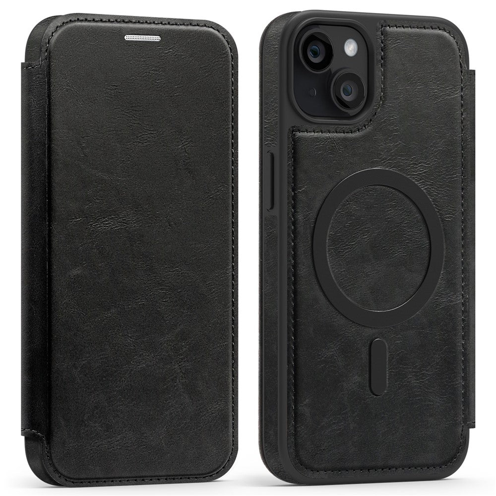 For iPhone 14 Plus Case Compatible with MagSafe RFID Blocking Card Holder Leather Phone Cover