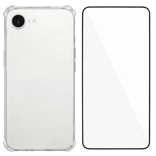 WANLONFENG For iPhone 17e / 16e TPU Case  WL3 Series 1.5mm Phone Cover with Tempered Glass Film