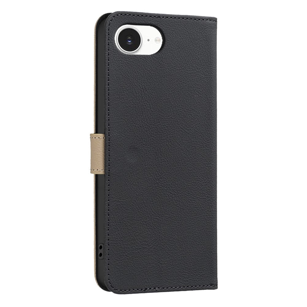 BINFEN COLOR For iPhone 17e / 16e Leather Case  BF36 Floral Pattern Phone Cover RFID Blocking Wallet Stand